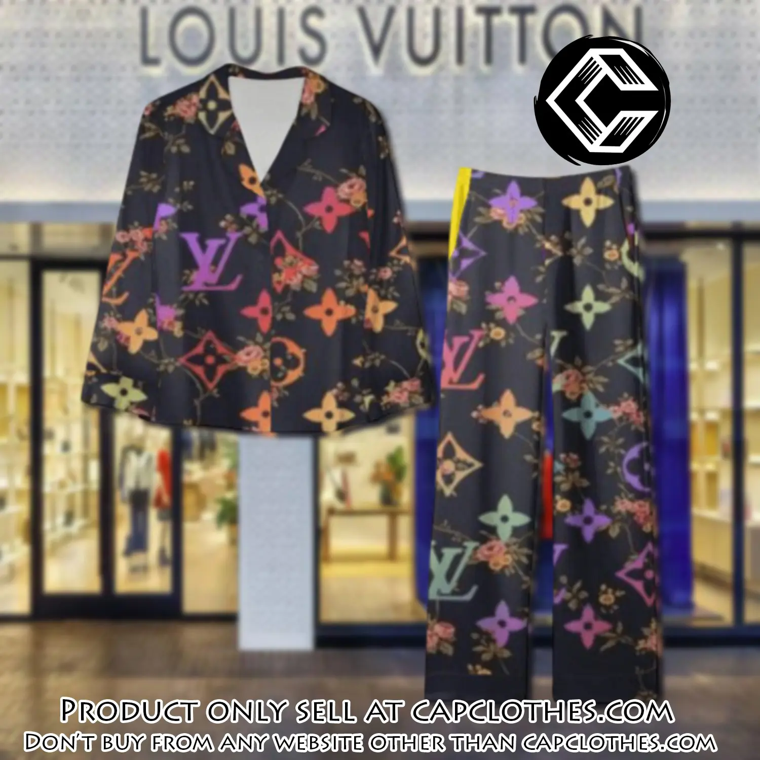 Trending luxury lv satin pajama set pjs1084 cc1722184